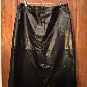 Gap Outlet Black Leather Skirt